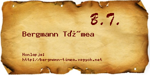 Bergmann Tímea névjegykártya